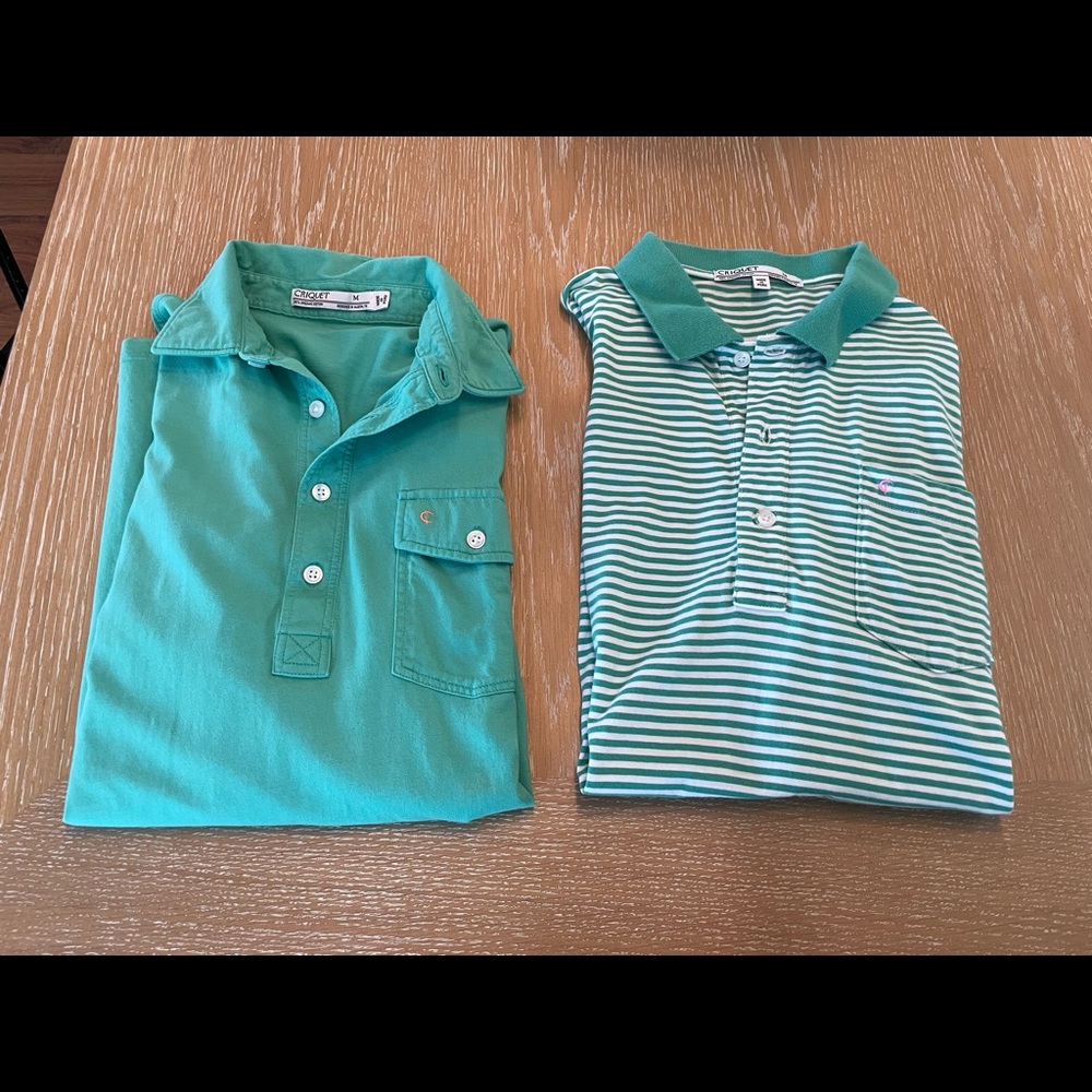 Two Criquet polos size M